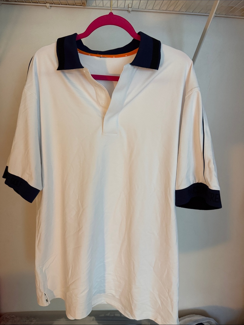 PXG White Polo with Navy Trim